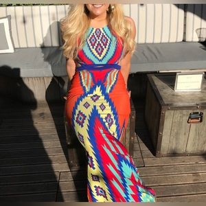 Multi colored vacation dress